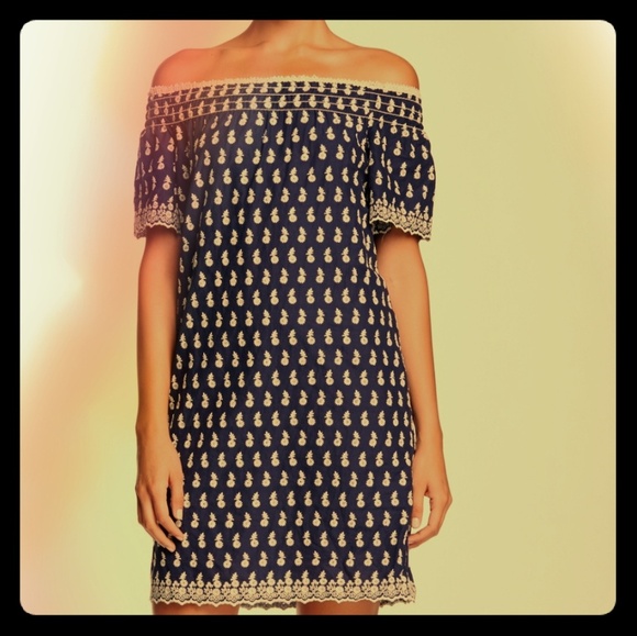 Max Studio off shoulder embroidered shift dress - Picture 1 of 8